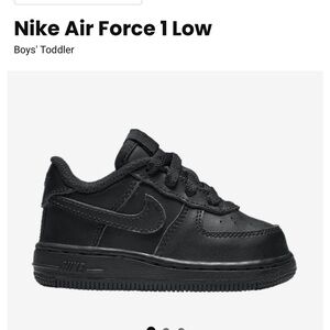 Black Nike Air Force. Toddler size 5C.